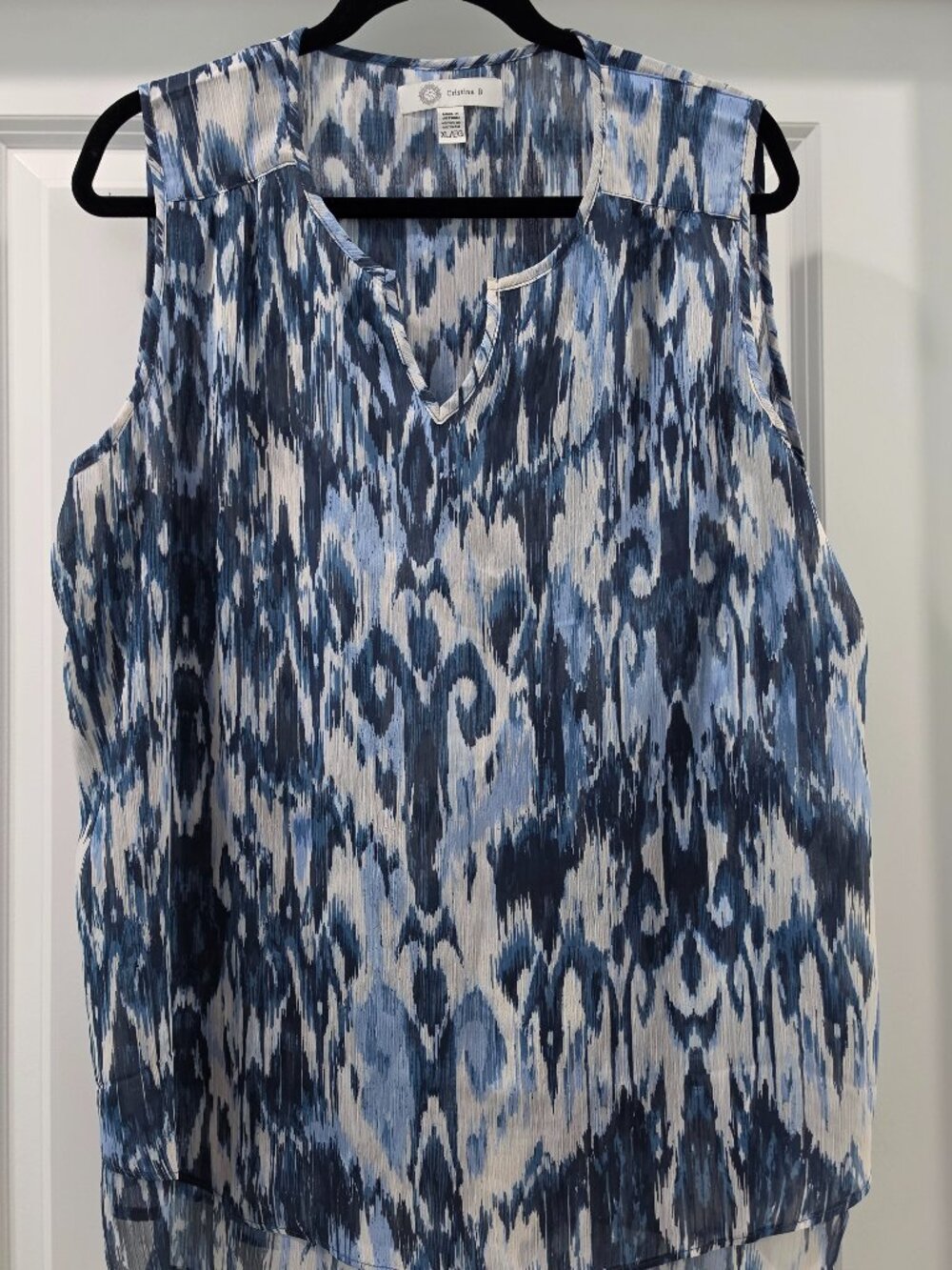 Shades of Blue Flowing Sleeveless Top